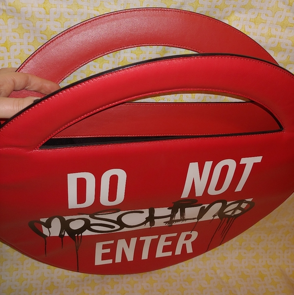 Rare! Amazing Moschino Do Not Enter Runway Coture Bag Novelty Purse Jeremy Scott - Picture 4 of 10